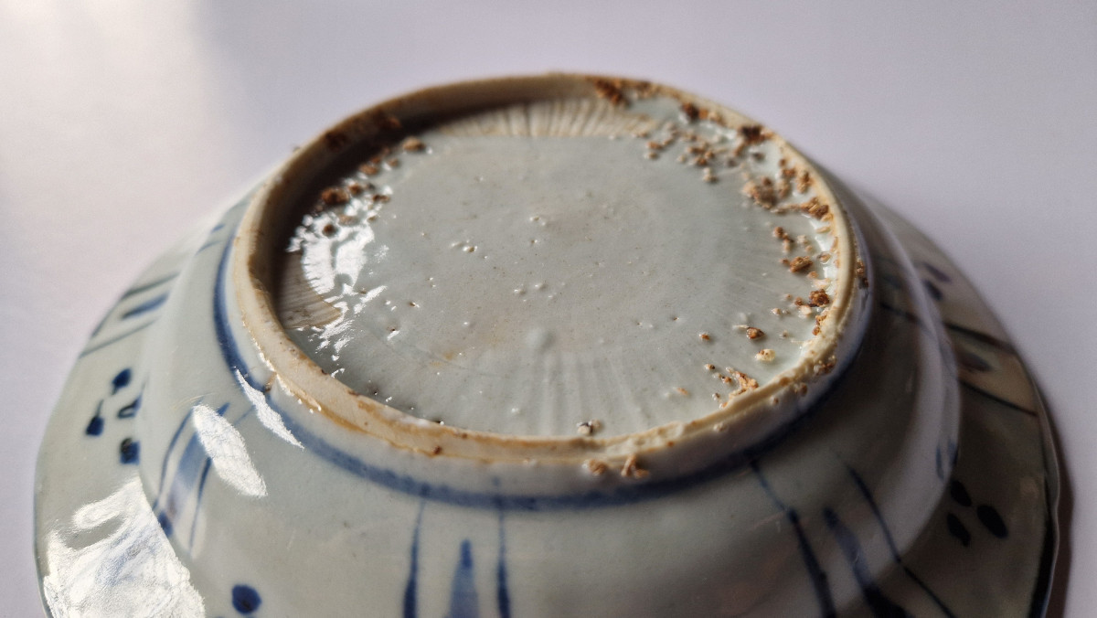 Rare petite assiette « Kraak » de l’époque Wanli (1573-1620) en porcelaine bleue et blanche-photo-6