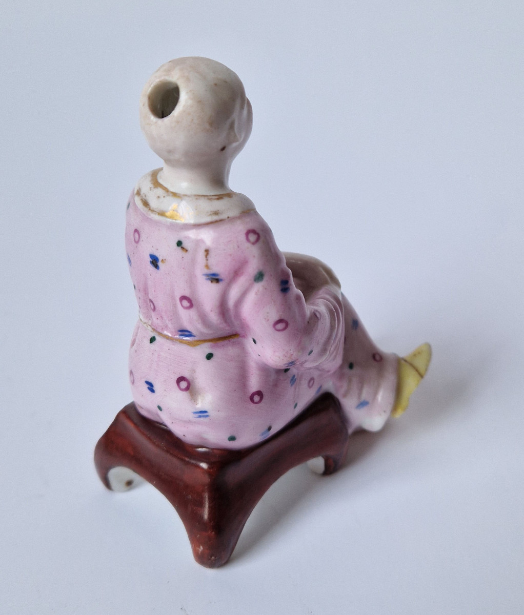 Figurine Oriental assis en porcelaine européenne du XIXe siècle Staffordshire?-photo-4