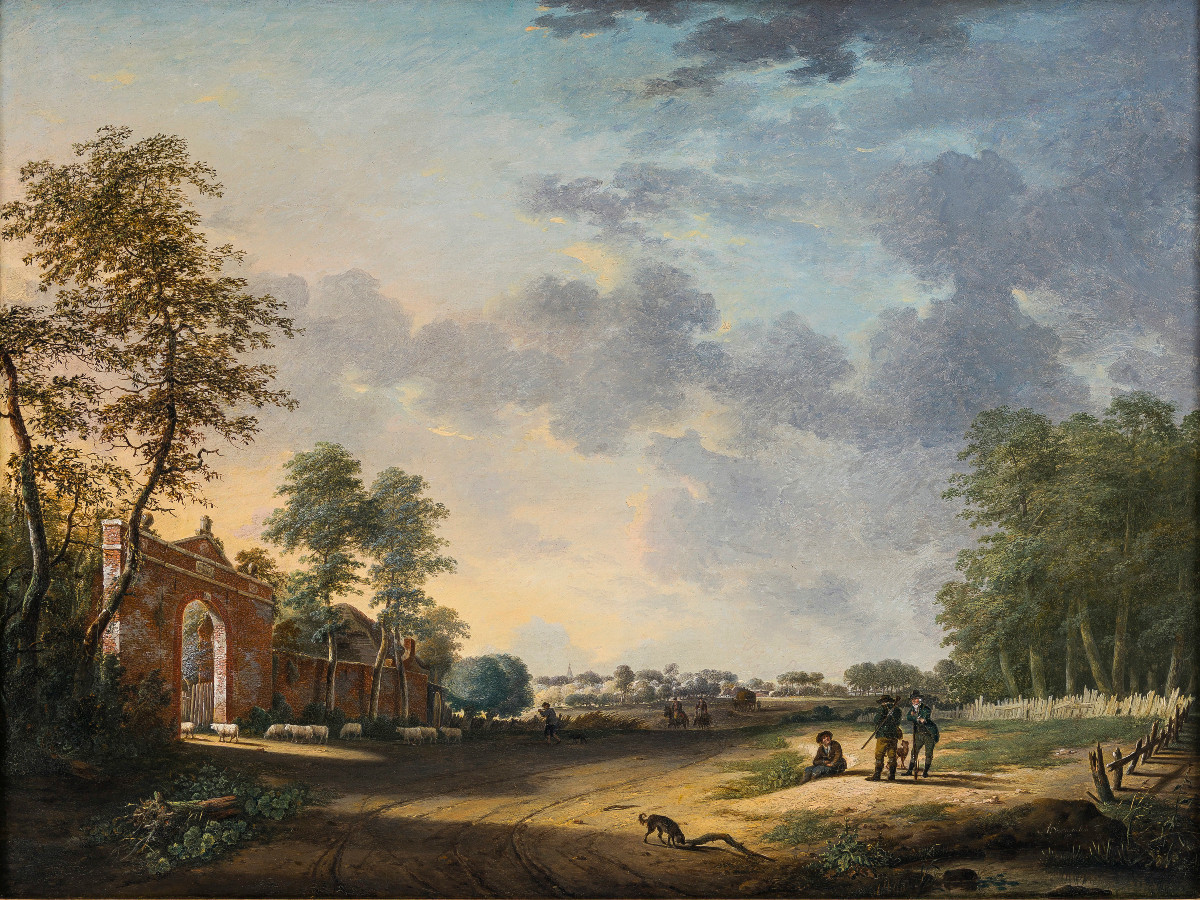 Tableau ancien XVIIIe par Andries Vermeulen (Dordrecht 1763–1814) Paysage daté 1790-photo-2