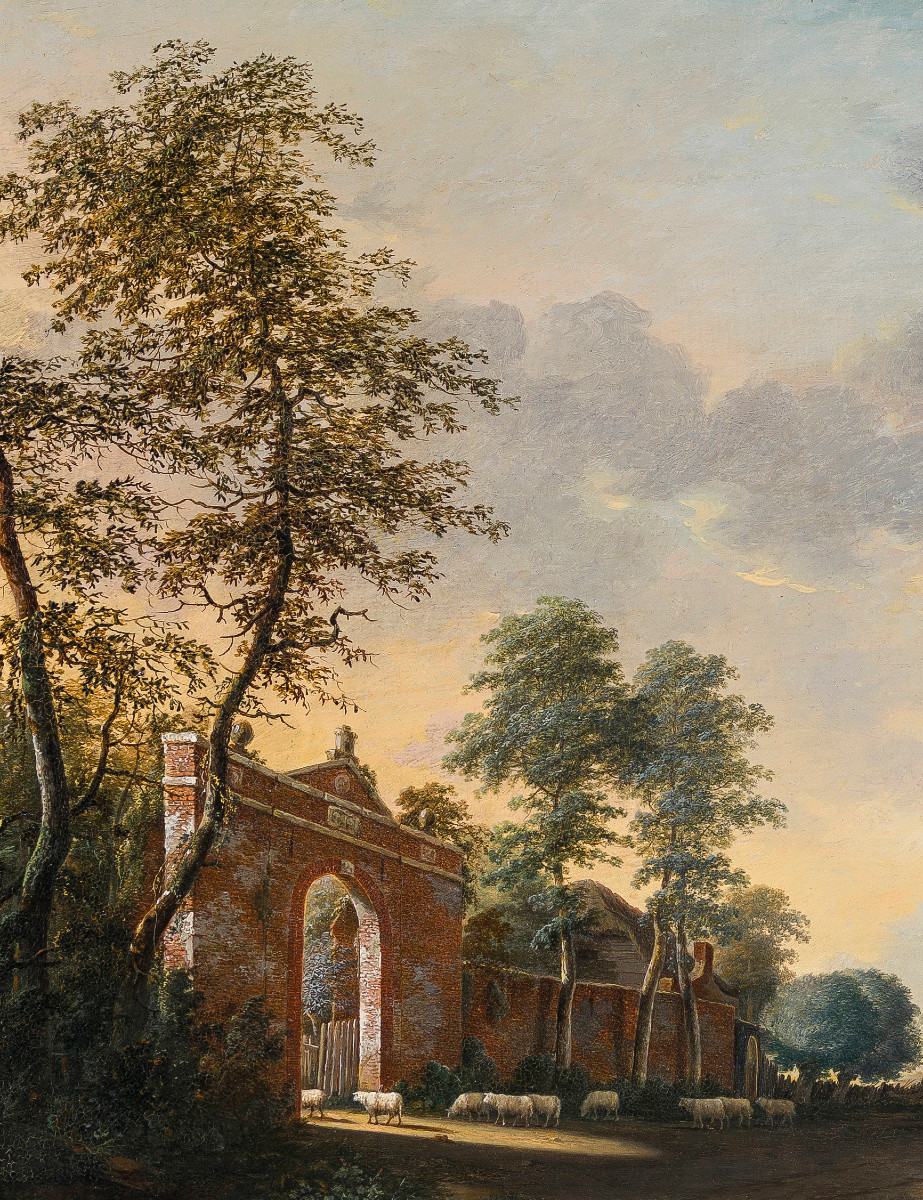 Tableau ancien XVIIIe par Andries Vermeulen (Dordrecht 1763–1814) Paysage daté 1790-photo-3