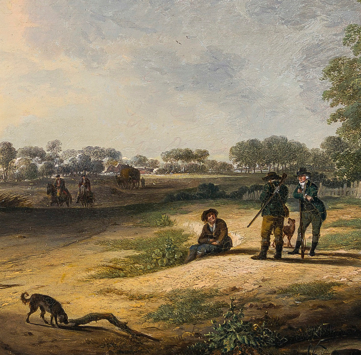 Tableau ancien XVIIIe par Andries Vermeulen (Dordrecht 1763–1814) Paysage daté 1790-photo-4