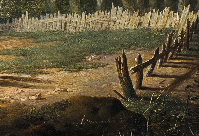 Tableau ancien XVIIIe par Andries Vermeulen (Dordrecht 1763–1814) Paysage daté 1790-photo-1