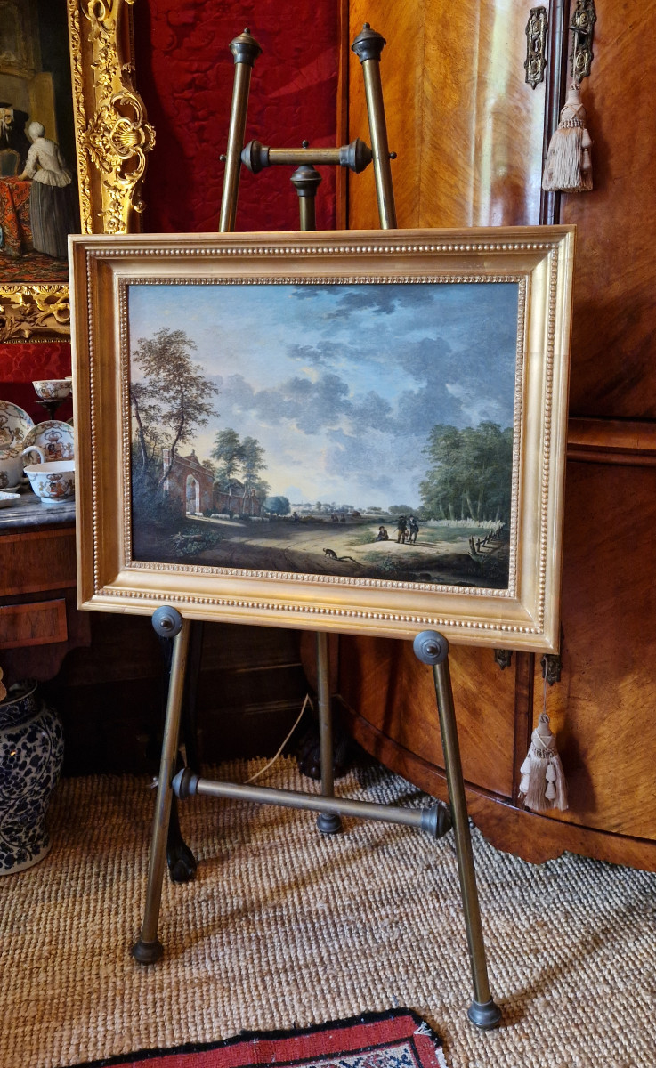 Tableau ancien XVIIIe par Andries Vermeulen (Dordrecht 1763–1814) Paysage daté 1790-photo-2