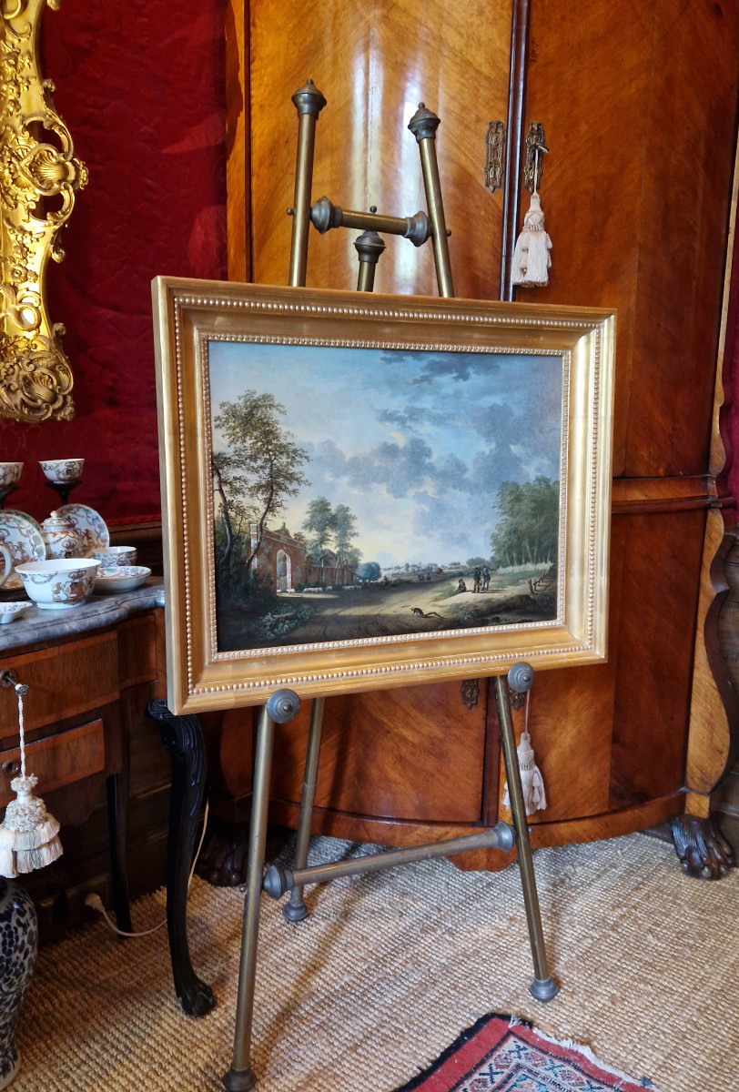 Tableau ancien XVIIIe par Andries Vermeulen (Dordrecht 1763–1814) Paysage daté 1790-photo-4