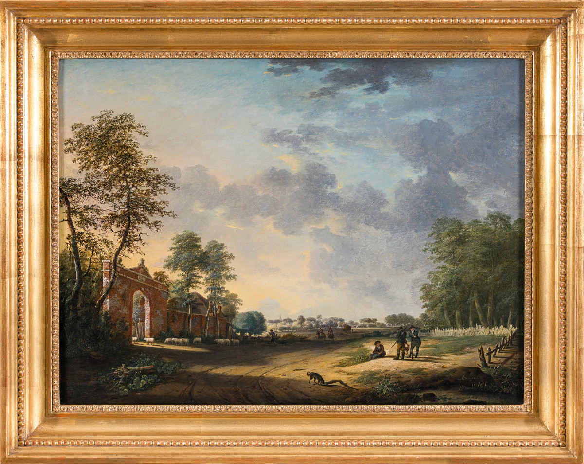 Tableau ancien XVIIIe par Andries Vermeulen (Dordrecht 1763–1814) Paysage daté 1790