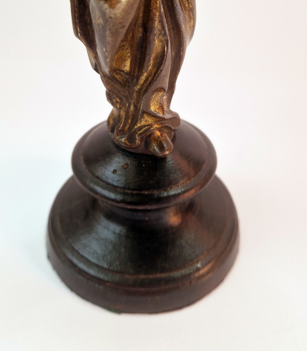 Partially Fire-gilt Bronze Statuette Of The Virgin Italy Late Mannerist Circa 1600-photo-6