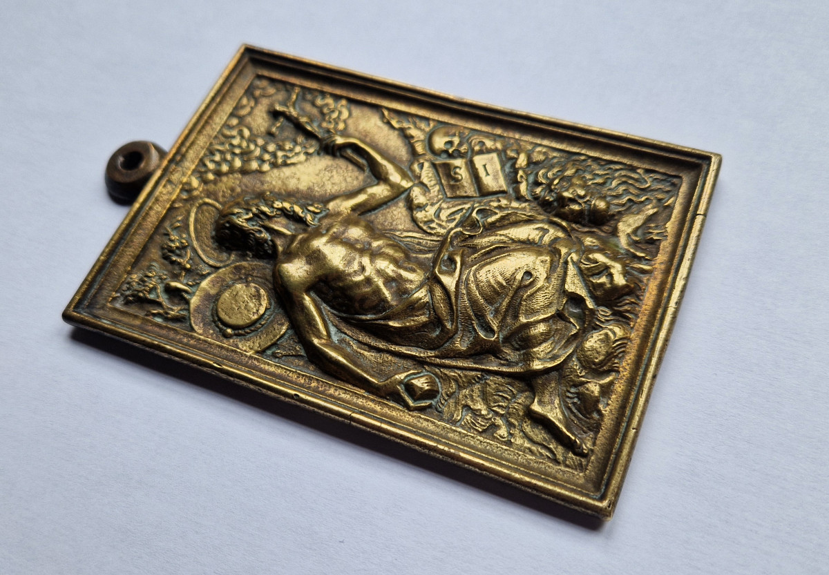 Saint Jérôme au Désert - Bas-relief en bronze coulé - Espagne, début du XVIIe siècle -photo-3
