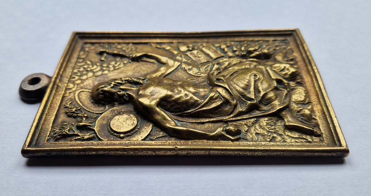 Saint Jérôme au Désert - Bas-relief en bronze coulé - Espagne, début du XVIIe siècle -photo-4
