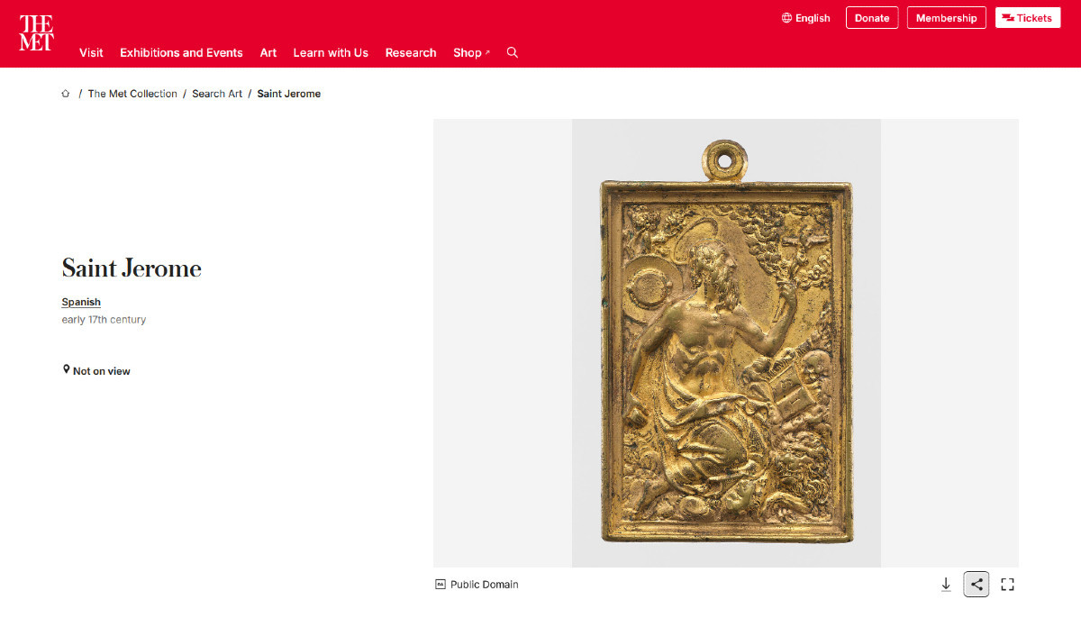 Saint Jérôme au Désert - Bas-relief en bronze coulé - Espagne, début du XVIIe siècle -photo-8