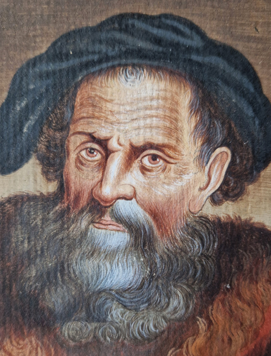 Dessin École française fin du XVIIIe siècle Trompe-l’œil d’un « dessin » sur fond de bois -photo-3