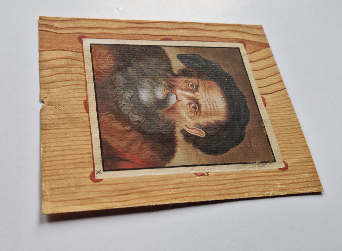 Dessin École française fin du XVIIIe siècle Trompe-l’œil d’un « dessin » sur fond de bois -photo-4