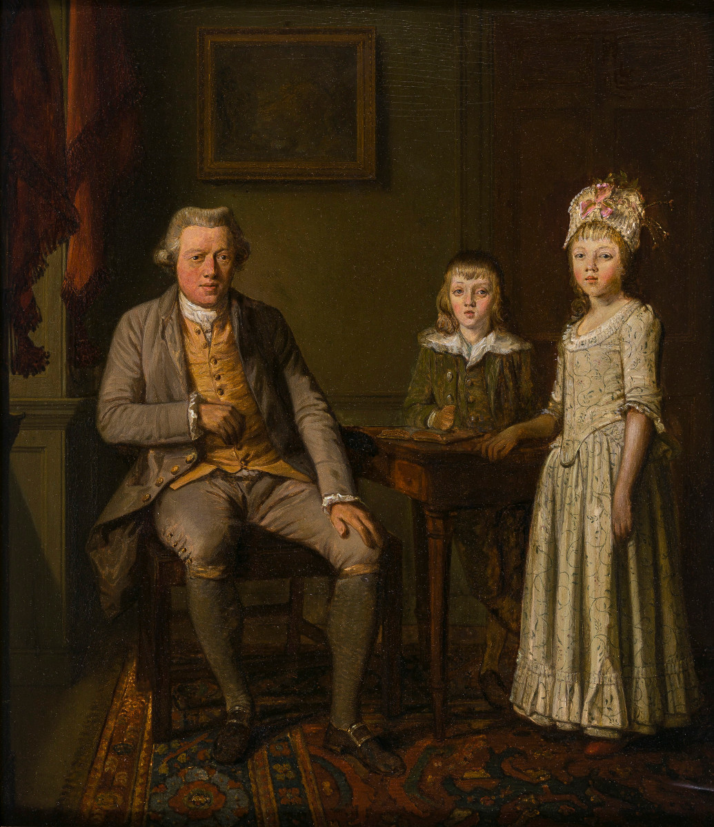 18th Century Old Master Painting English School, Circa 1775 - Conversation Piece-photo-2
