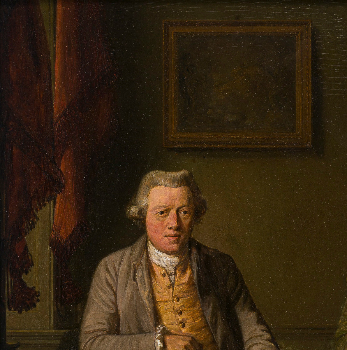 18th Century Old Master Painting English School, Circa 1775 - Conversation Piece-photo-1