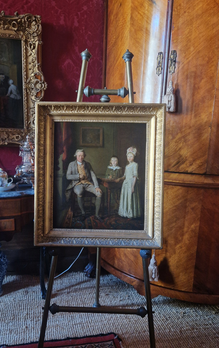 18th Century Old Master Painting English School, Circa 1775 - Conversation Piece-photo-5