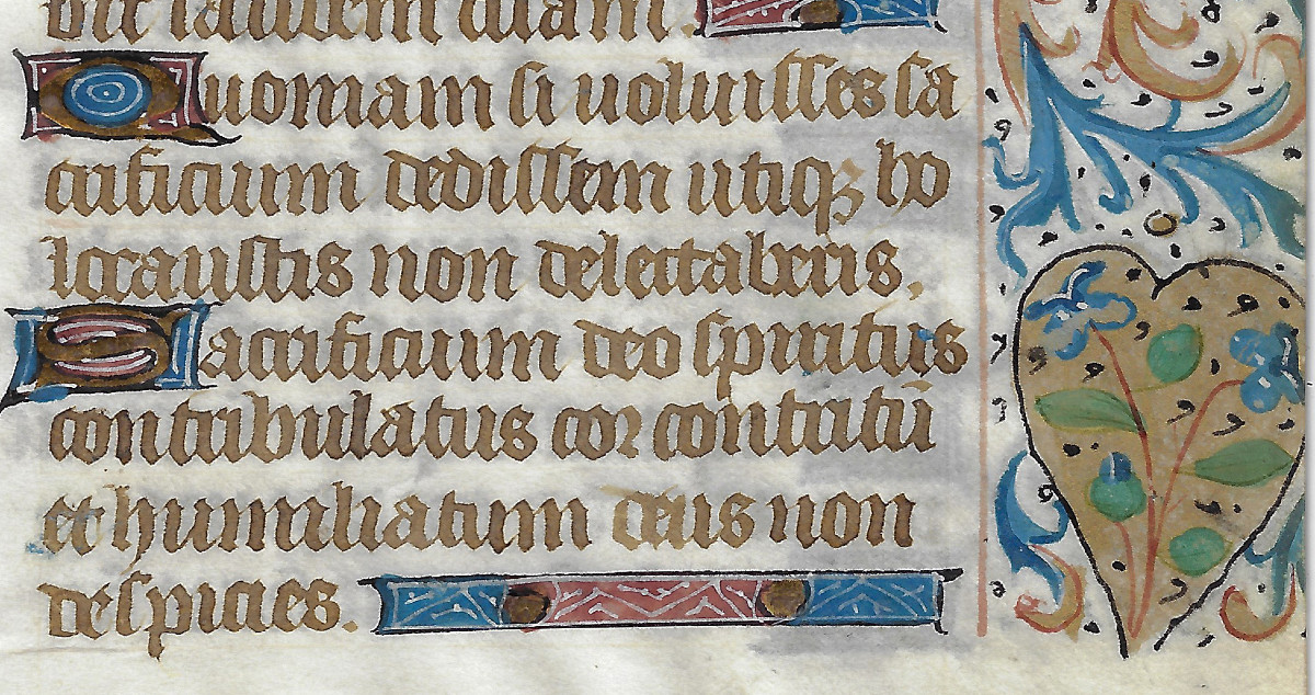 Page enluminée d'un livre d'heures - XVe siècle probablement France ou Flandres  -photo-2