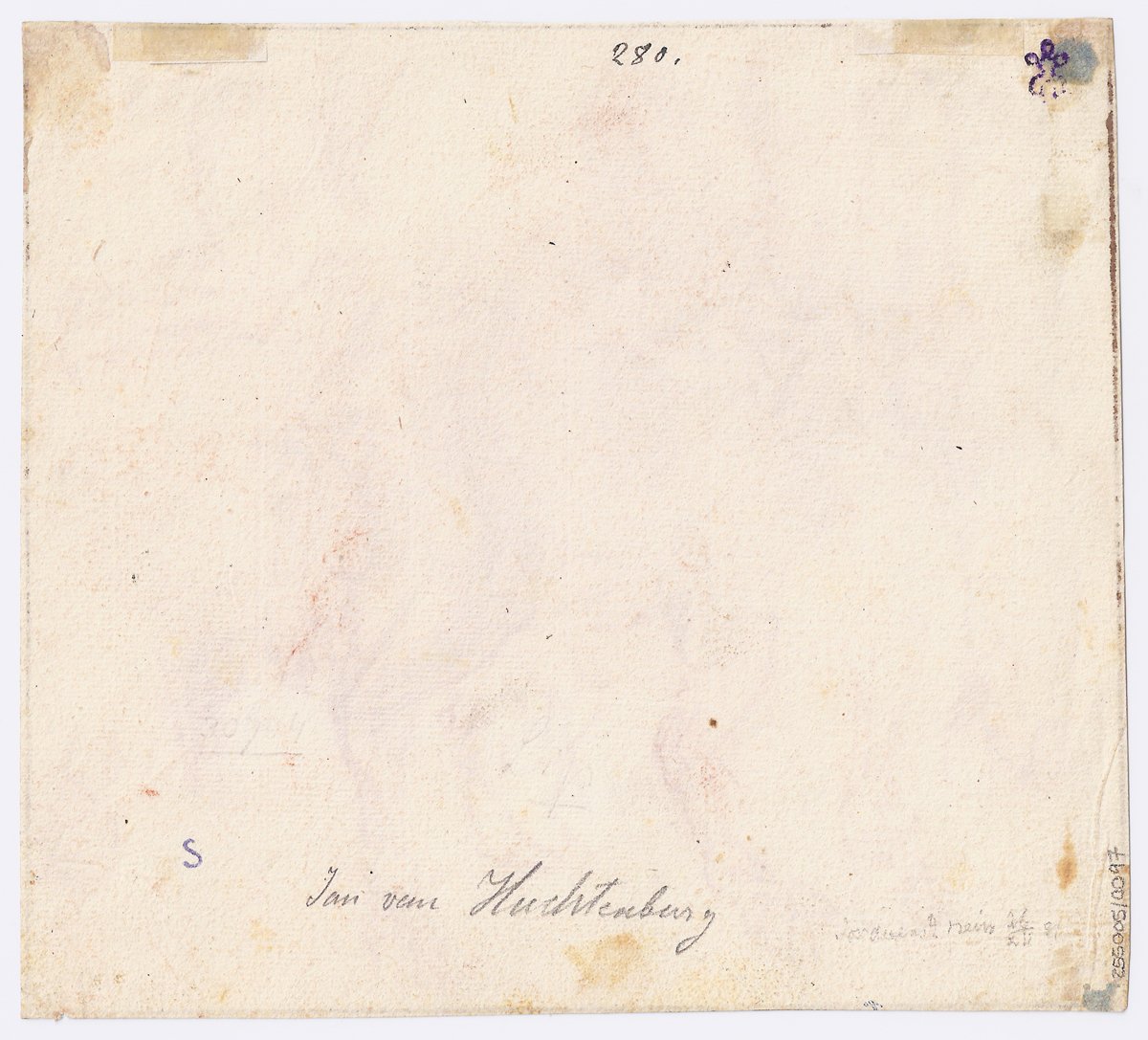 Dessin ancien hollandais XVIIe par Jan van Huchtenburg (1647–1733)  Feuille d'études de cheval -photo-4
