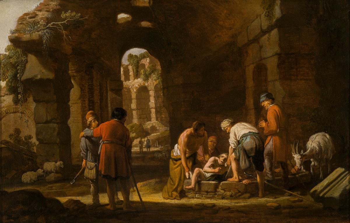 Tableau Ancien XVIIe Hollandais par Pre-Rembrandtiste Claes Moeyaert (1591–1655) Joseph   -photo-2