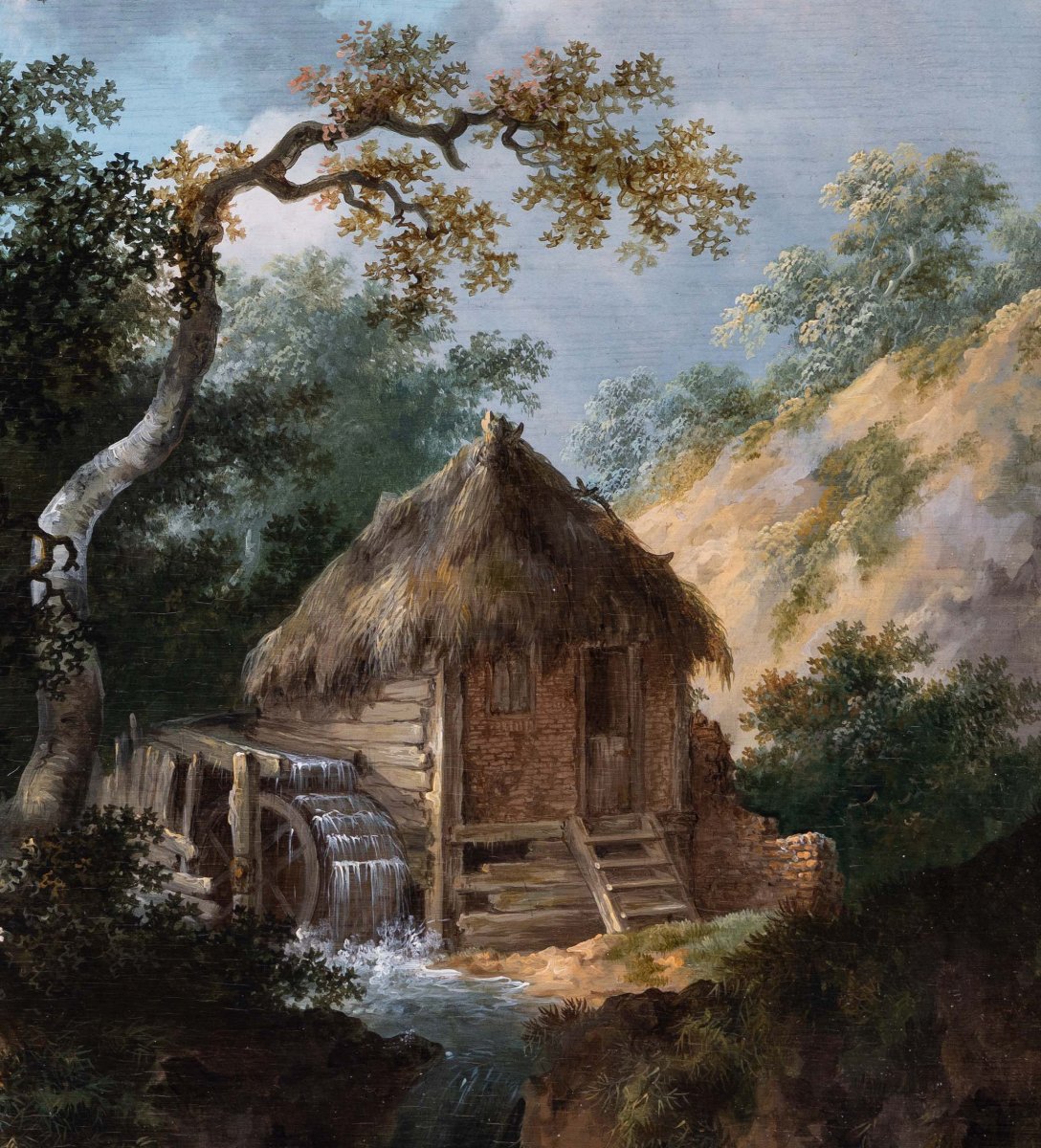 Tableau ancien XVIIIe par Andries Vermeulen (Dordrecht 1763–1814)  Paysage-photo-4