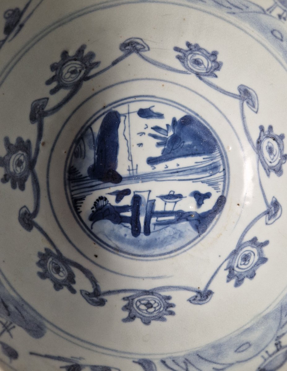 Paire de bols en porcelaine bleue et blanche de Chine provenant du Hatcher Cargo c.1643-photo-4