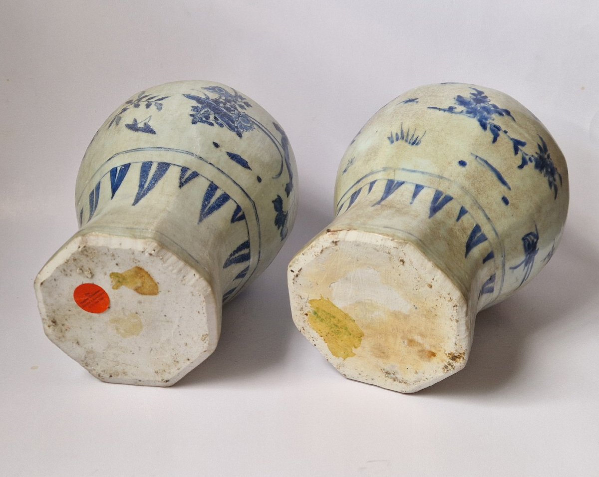 A Pair of Chinese Blue and White Porcelain Jars from the Hatcher Cargo c.1643 -photo-5