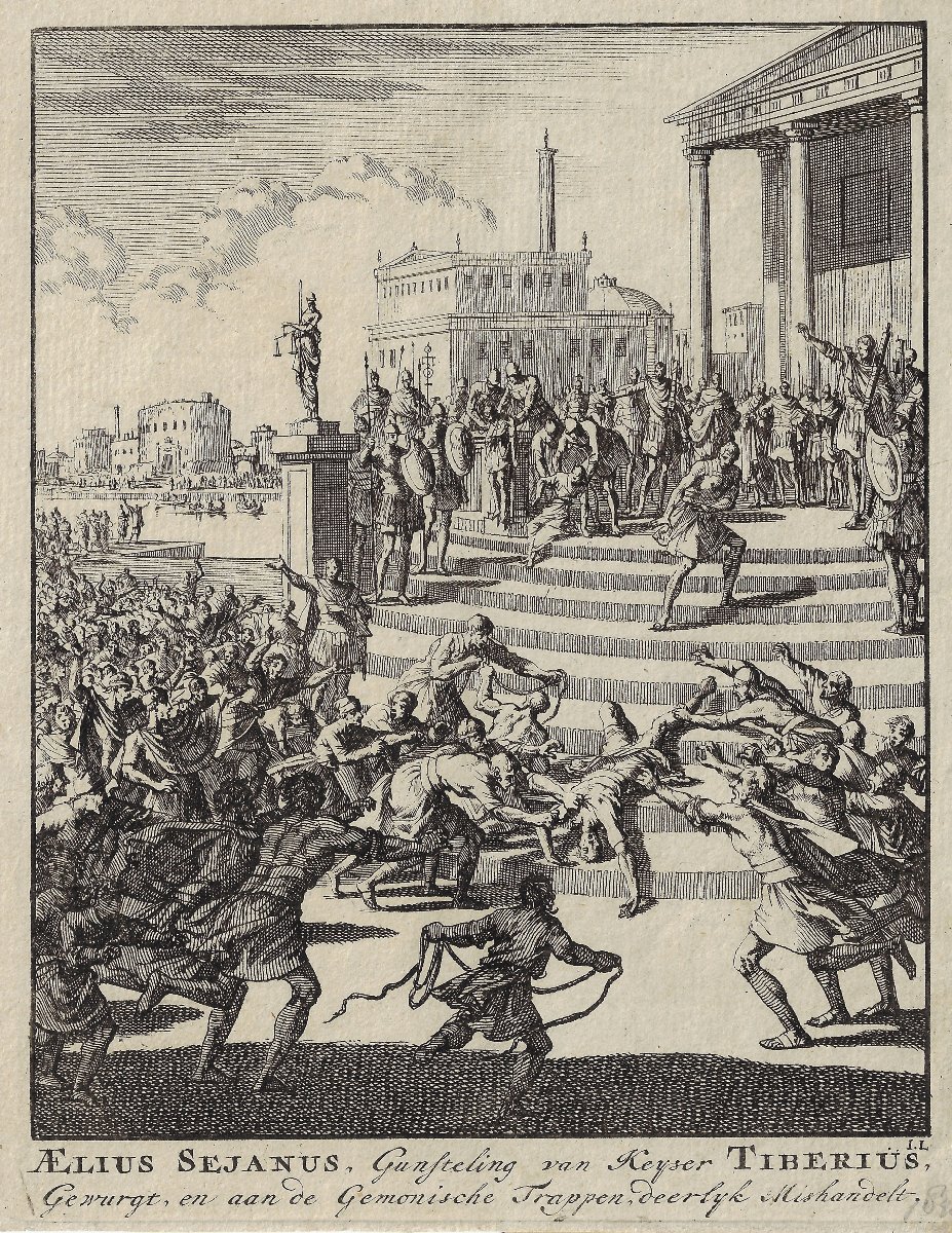 17th-c Dutch Old Master Drawing By Jan Luyken (amsterdam, 1649–1712) Aelius Sejanus  -photo-4