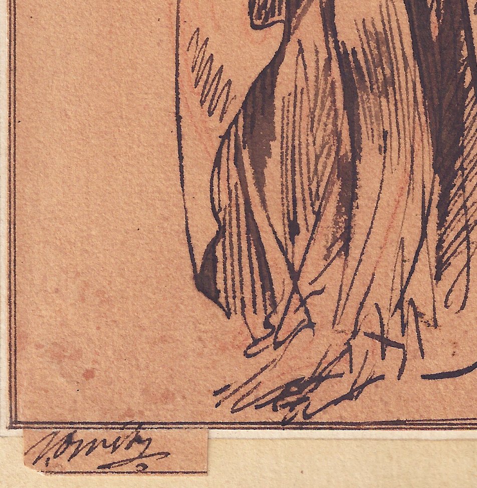 18th Century Dutch Old Master Drawing By Jacob De Wit (amsterdam 1695–1754) Winter  -photo-3