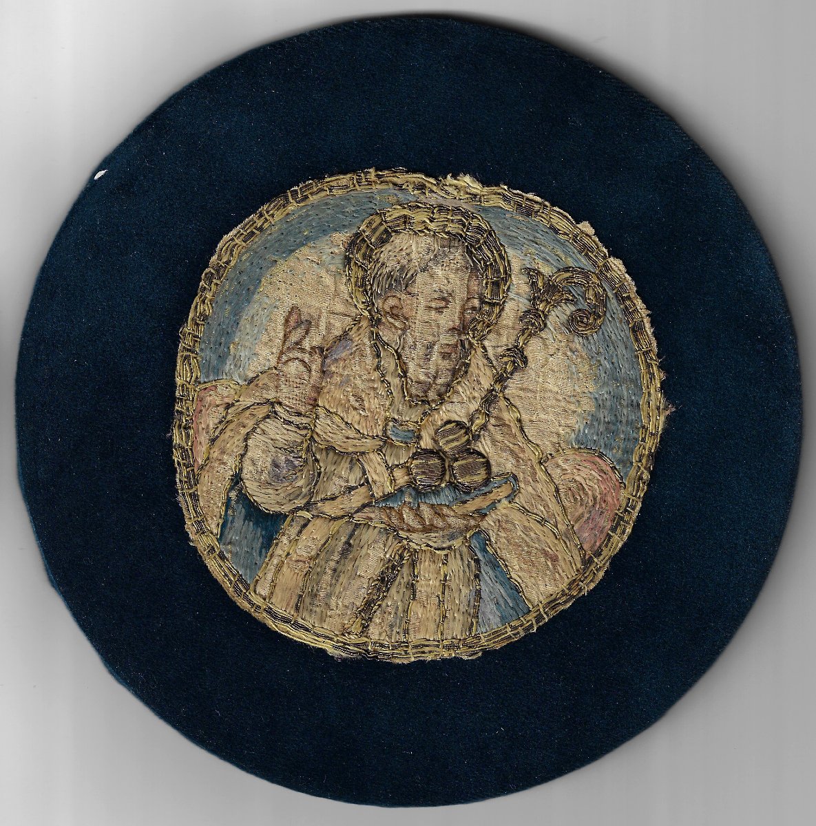 Médaillon d'orfroi brodé Saint Étienne, Italie ou Espagne, vers 1575  -photo-2