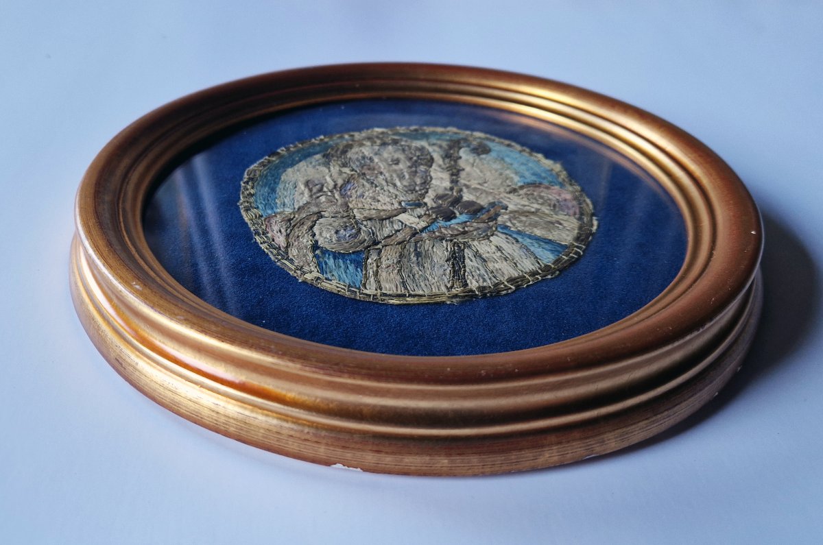 Médaillon d'orfroi brodé Saint Étienne, Italie ou Espagne, vers 1575  -photo-2