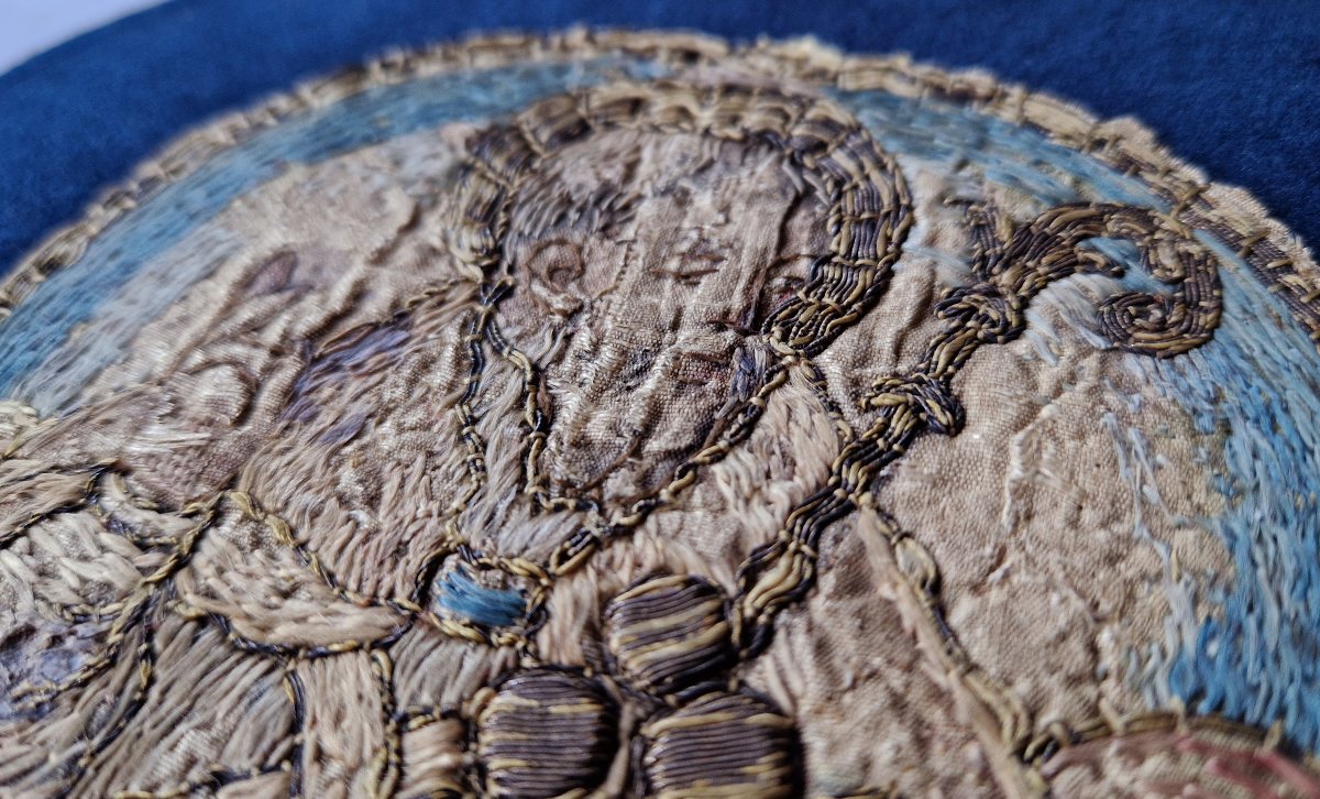 Médaillon d'orfroi brodé Saint Étienne, Italie ou Espagne, vers 1575  -photo-4