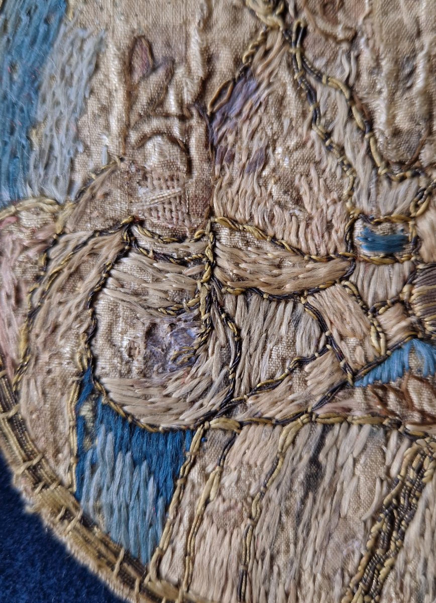 Médaillon d'orfroi brodé Saint Étienne, Italie ou Espagne, vers 1575  -photo-6
