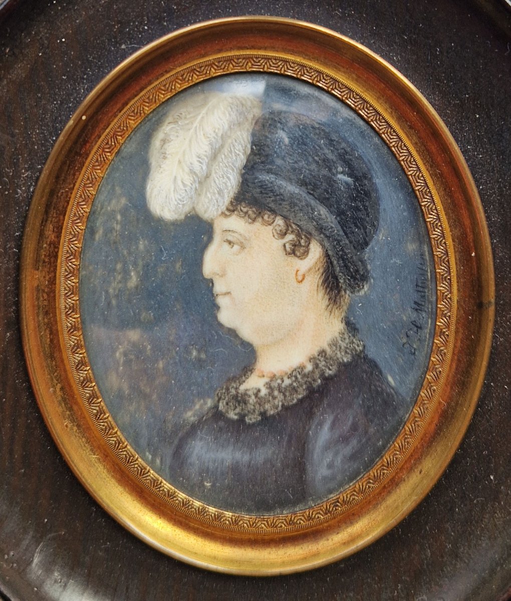 Dutch Portrait Miniature Of A Lady By Jan Hendrik Matthijsen (1777–1855)  -photo-2