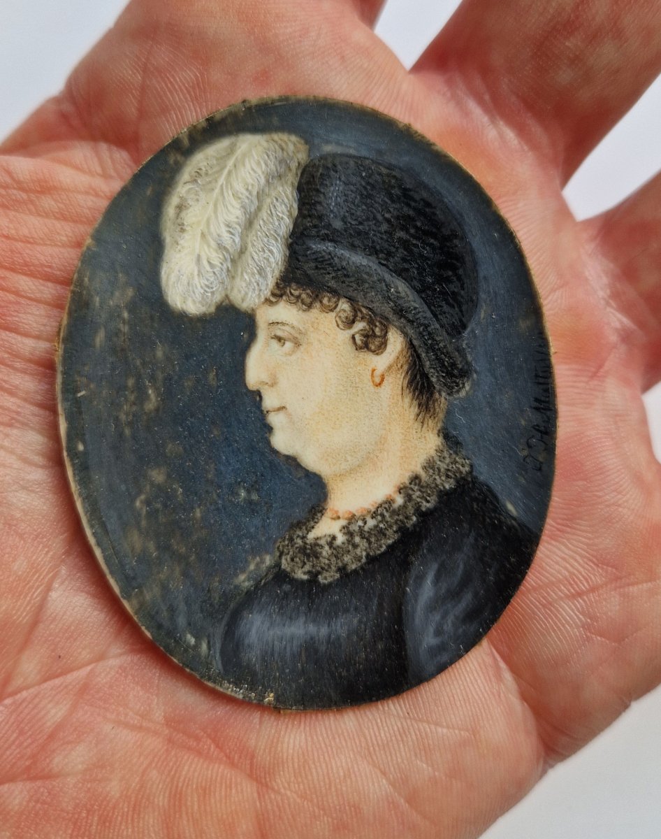 Dutch Portrait Miniature Of A Lady By Jan Hendrik Matthijsen (1777–1855)  -photo-3
