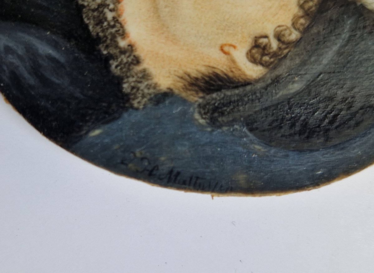 Dutch Portrait Miniature Of A Lady By Jan Hendrik Matthijsen (1777–1855)  -photo-5