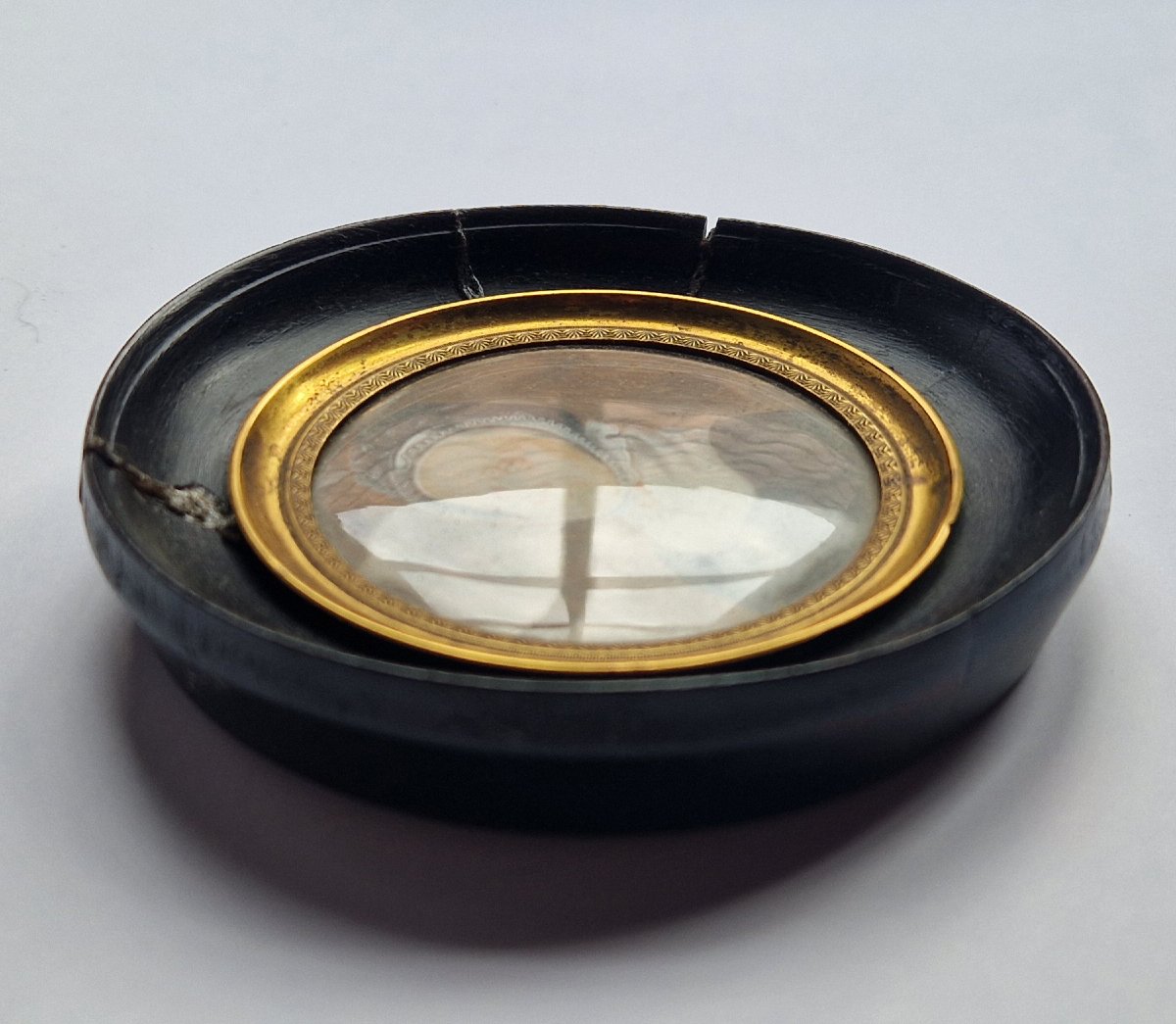 Ecole hollandaise, 1824 Portrait en Miniature d'une Dame âgée de 74 ans-photo-2