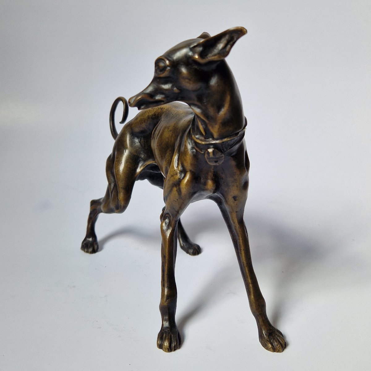« Animalier » XIXe bronze d'un chien par Pierre-Jules Mêne (1810-1879)  -photo-3