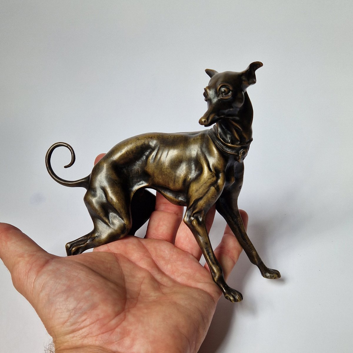 « Animalier » XIXe bronze d'un chien par Pierre-Jules Mêne (1810-1879)  -photo-4
