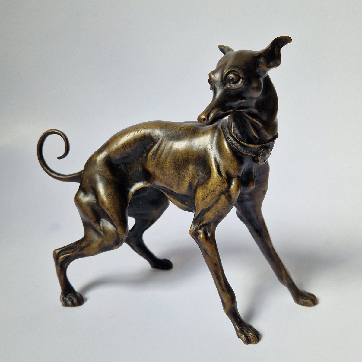 « Animalier » XIXe bronze d'un chien par Pierre-Jules Mêne (1810-1879)  