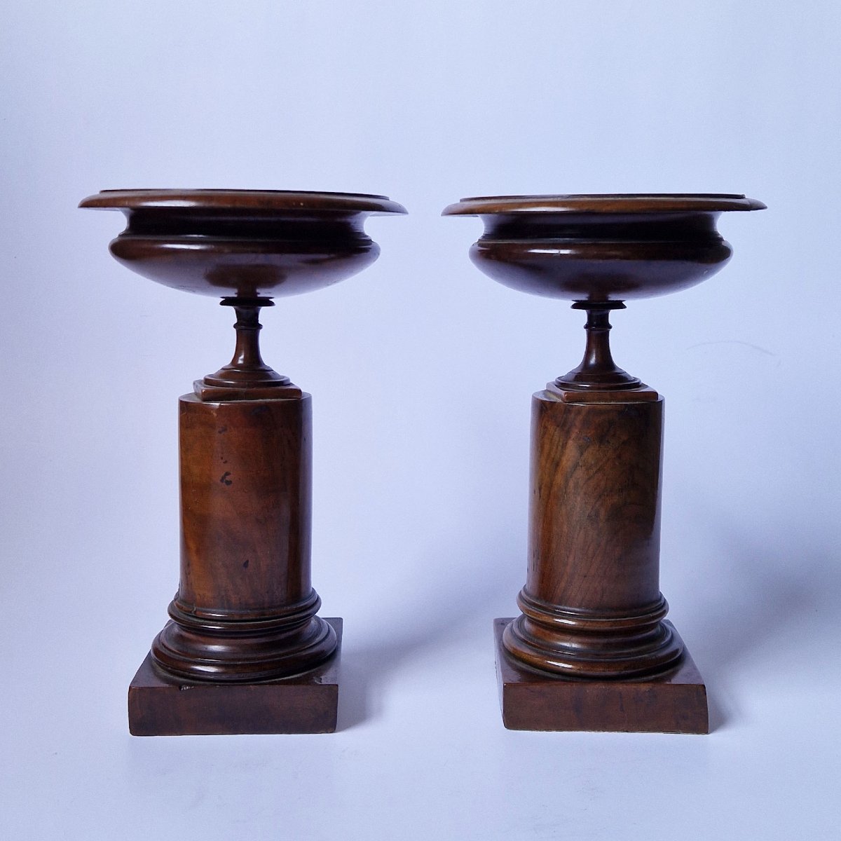 A 19th Century Pair Of Mahogany Grand Tour Tazzas, Circa 1850-photo-2