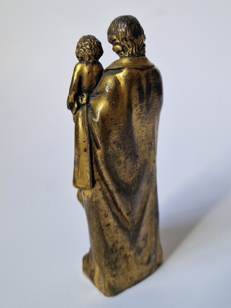Flemish School, Early 17th Century - The Virgin And Child - Partially Gilded Bronze-photo-4