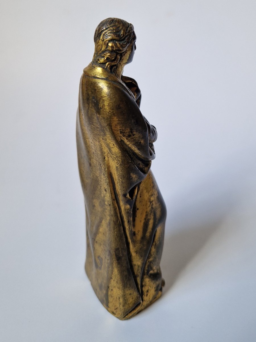 Flemish School, Early 17th Century - The Virgin And Child - Partially Gilded Bronze-photo-2