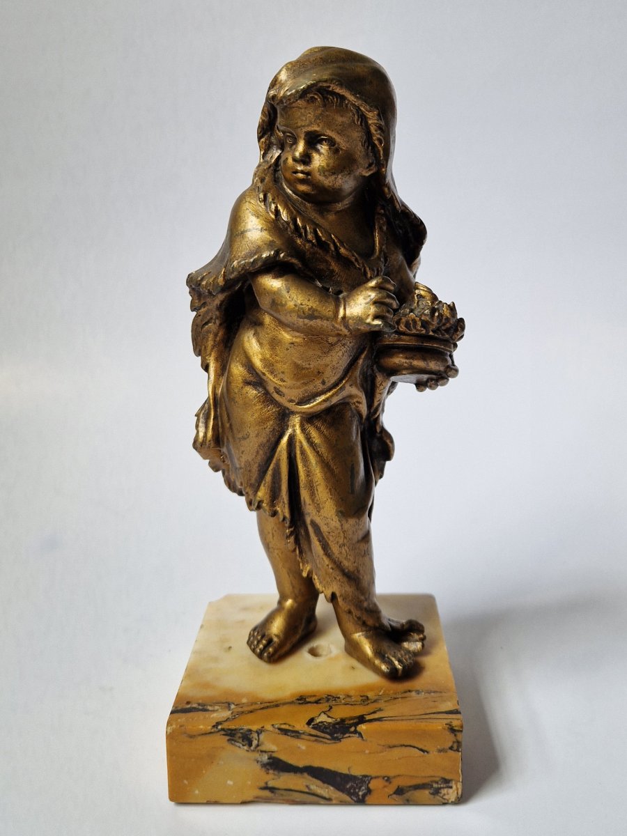 École flamande ou hollandaise, XVIIIe ou XIXe siècle  Personnification de l'Hiver Bronze -photo-2