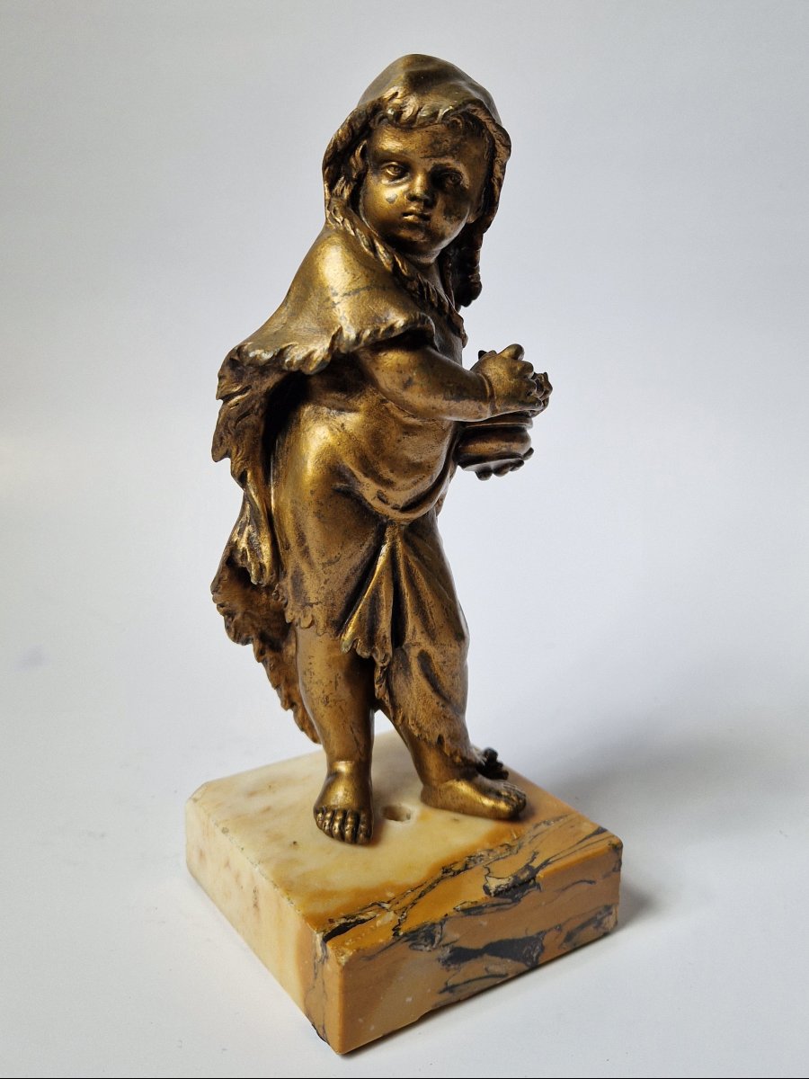 École flamande ou hollandaise, XVIIIe ou XIXe siècle  Personnification de l'Hiver Bronze -photo-3