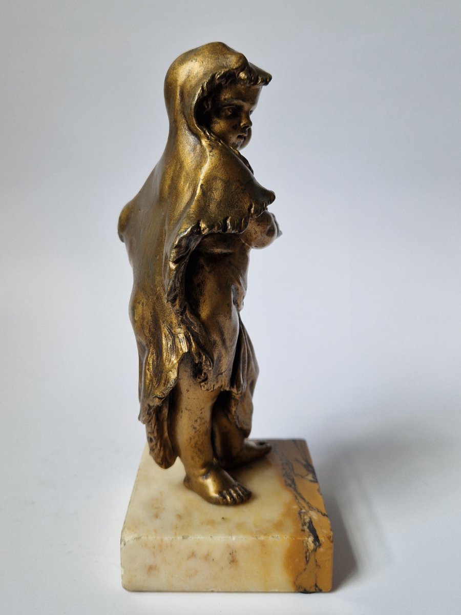École flamande ou hollandaise, XVIIIe ou XIXe siècle  Personnification de l'Hiver Bronze -photo-4