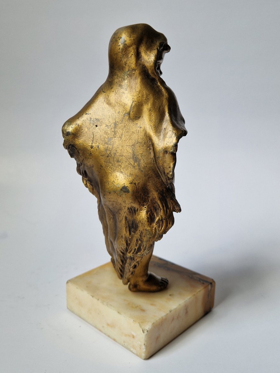 École flamande ou hollandaise, XVIIIe ou XIXe siècle  Personnification de l'Hiver Bronze -photo-1