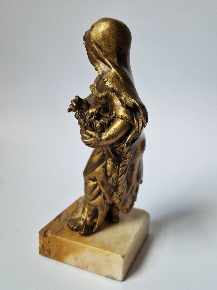 École flamande ou hollandaise, XVIIIe ou XIXe siècle  Personnification de l'Hiver Bronze -photo-3