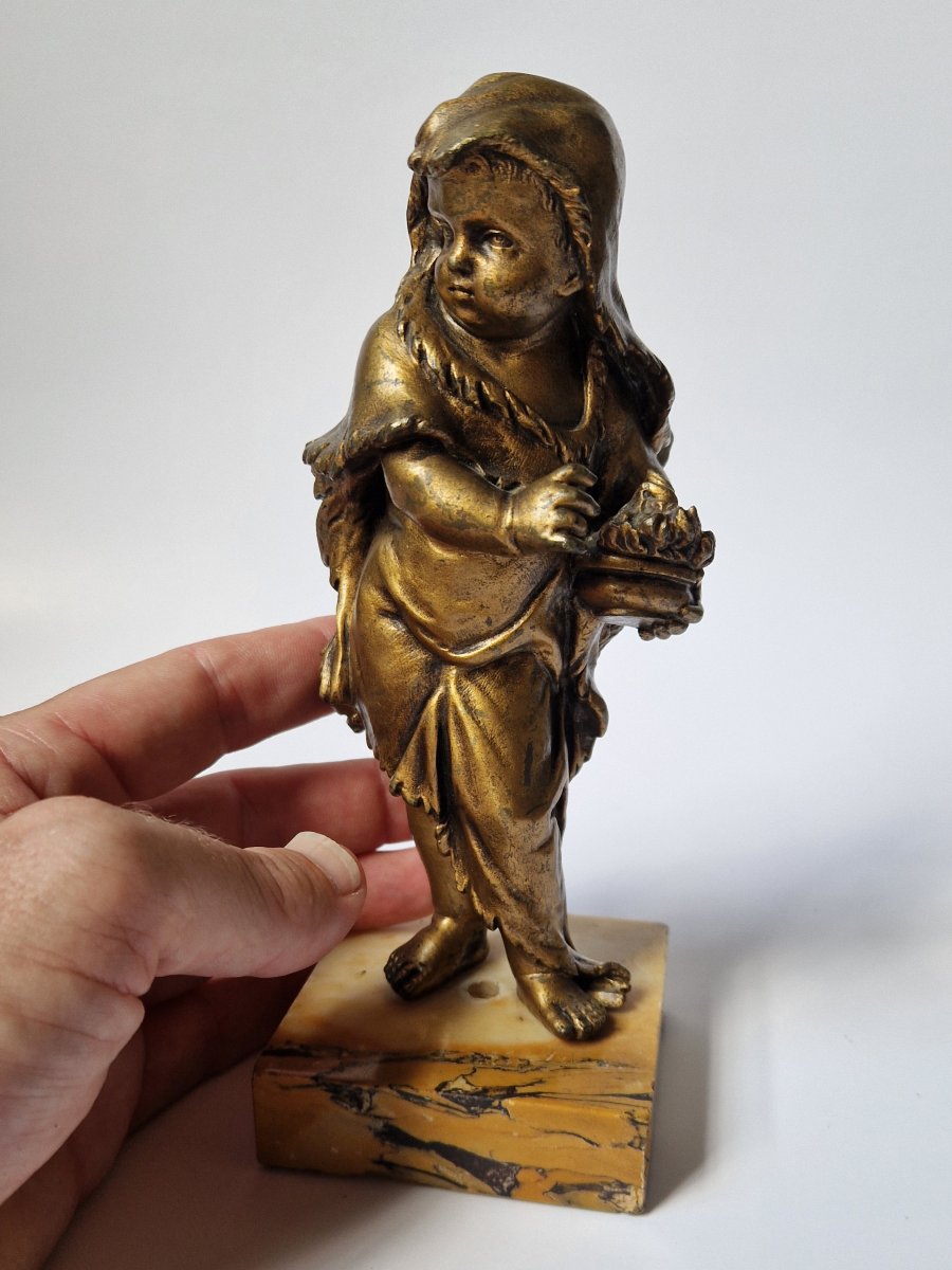 École flamande ou hollandaise, XVIIIe ou XIXe siècle  Personnification de l'Hiver Bronze -photo-8