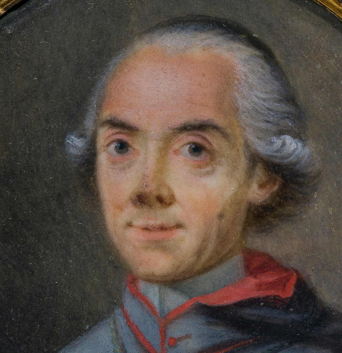 École française, c.1775 Portrait en miniature représentant un cardinal, peut être De Loménie-photo-4