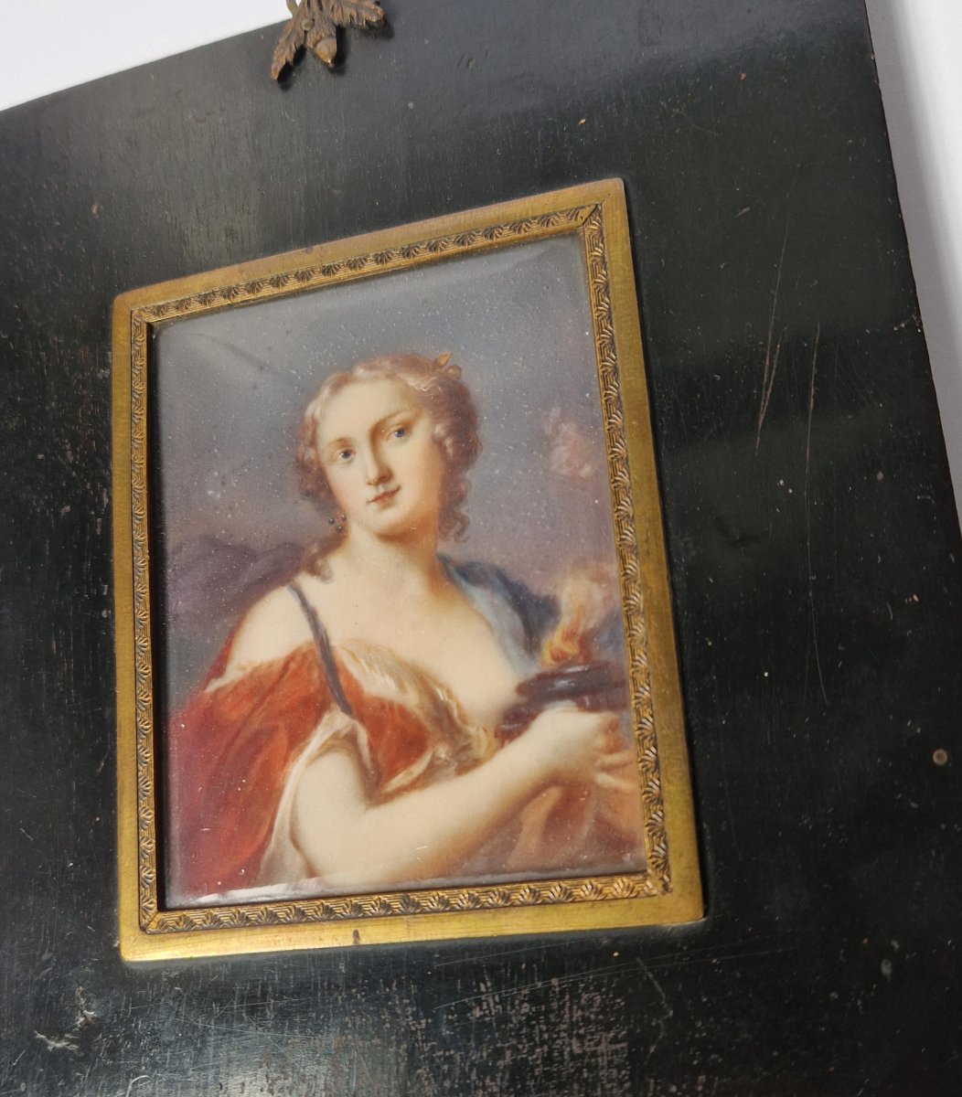 19th-century Miniature After Rosalba Carriera – The Element Of Fire-photo-3
