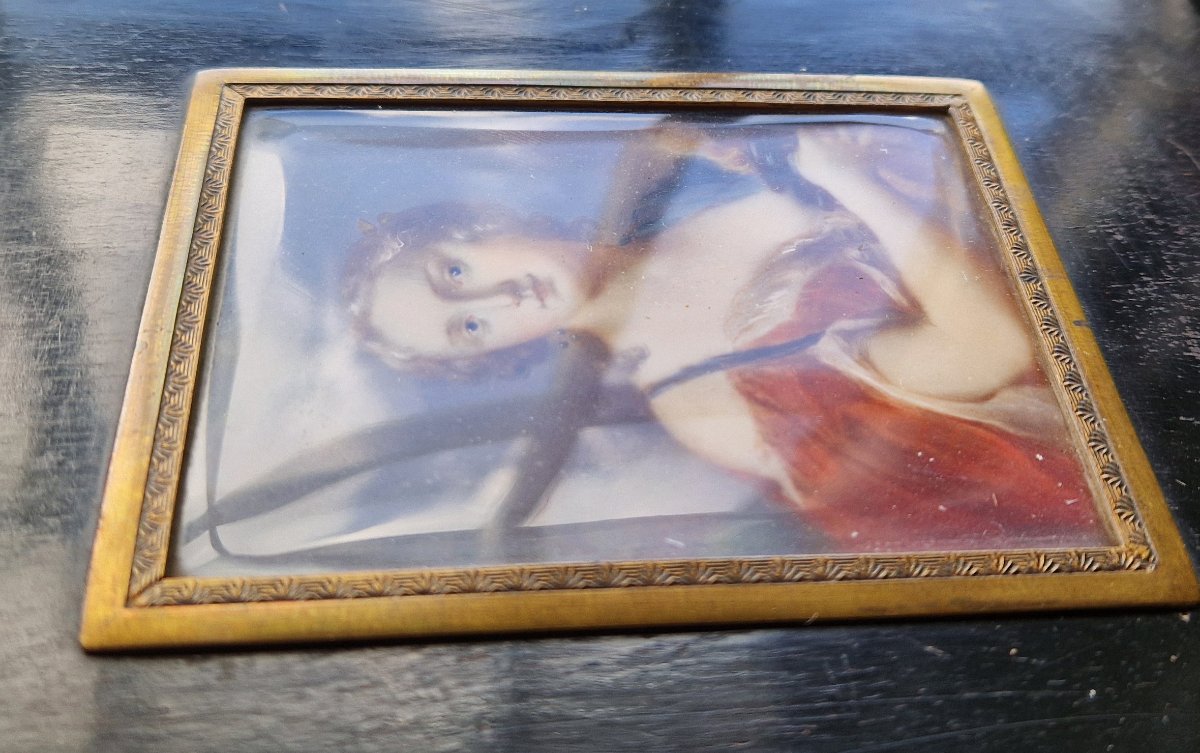 19th-century Miniature After Rosalba Carriera – The Element Of Fire-photo-1