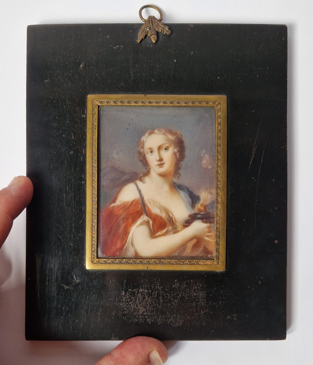 19th-century Miniature After Rosalba Carriera – The Element Of Fire-photo-4